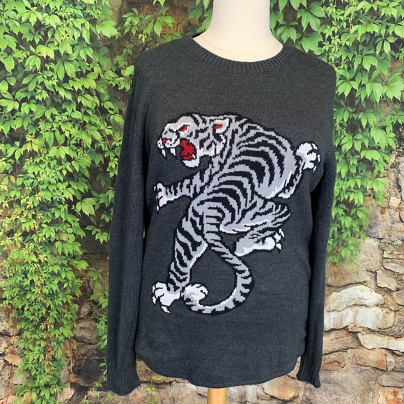 A-Frame Sweaters - A-FRAME Crewneck Tiger Sweater, XL